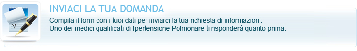Inviaci la tua domanda sull'ipertensione polmonare.